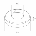 PSG kulmaputki kaiteeseensa ruostumaton teräs AISI 304 ø42,4 mm H1060 mm putkenpitimineen ø12 mm putkille 001-206 (6)