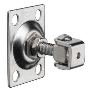 PSG säädettävä porttisarana M12 kilpi 75×55 mm – ruostumaton teräs AISI 304