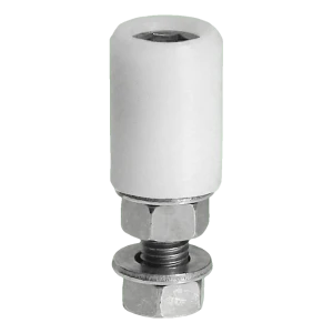 PSG porttipyörä liukuportille FI 43 mm valkoinen ruuvikiinnikkeellä M16